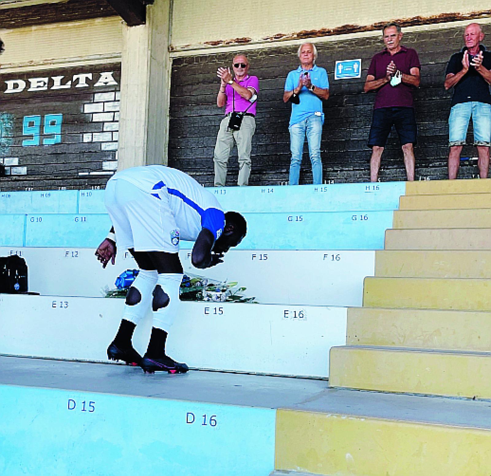 Pareggio tra Delta Porto Tolle e Rimini fiori e targa nel ricordo di Iliano Mancin