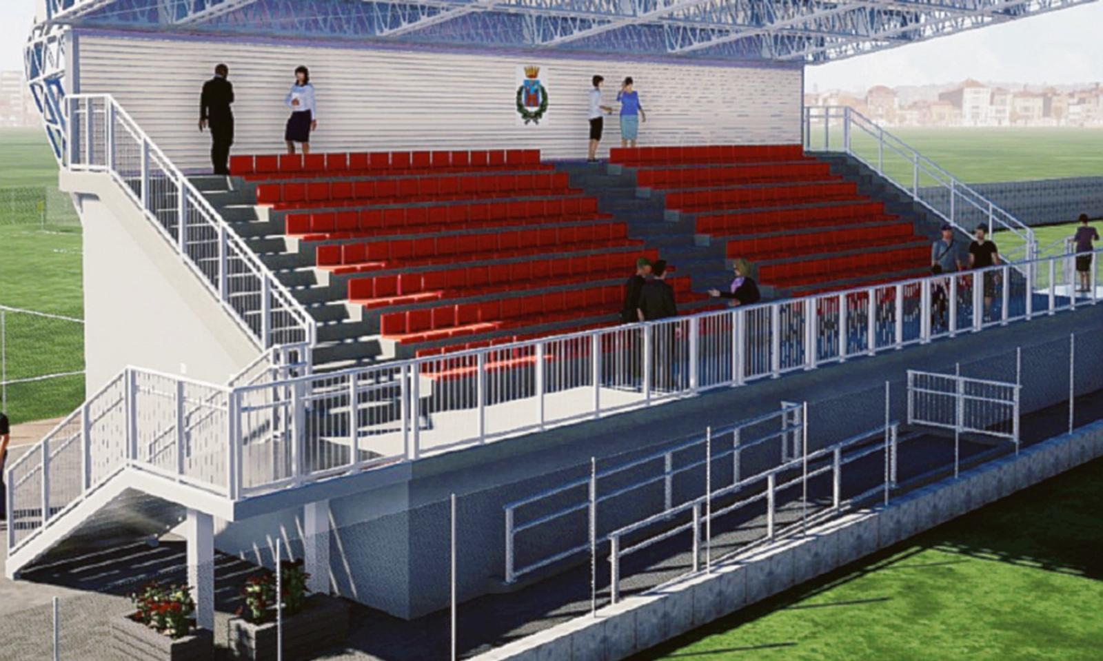 Stadio Perolari, si procede con la tribuna