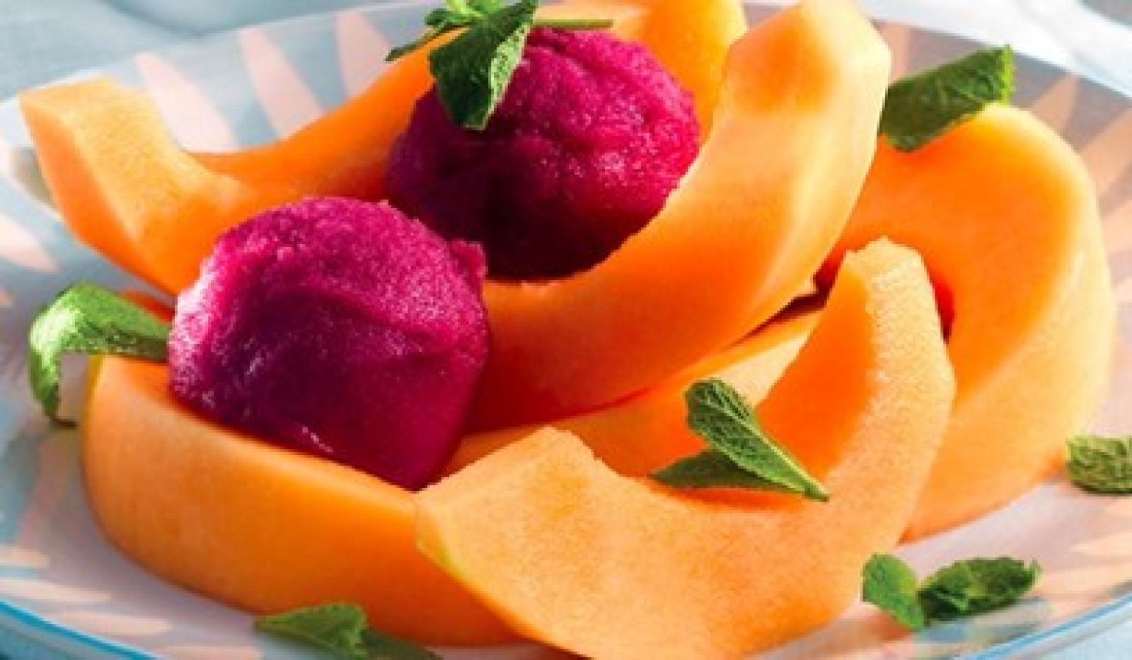 Sorbetto di Lambrusco con Melone