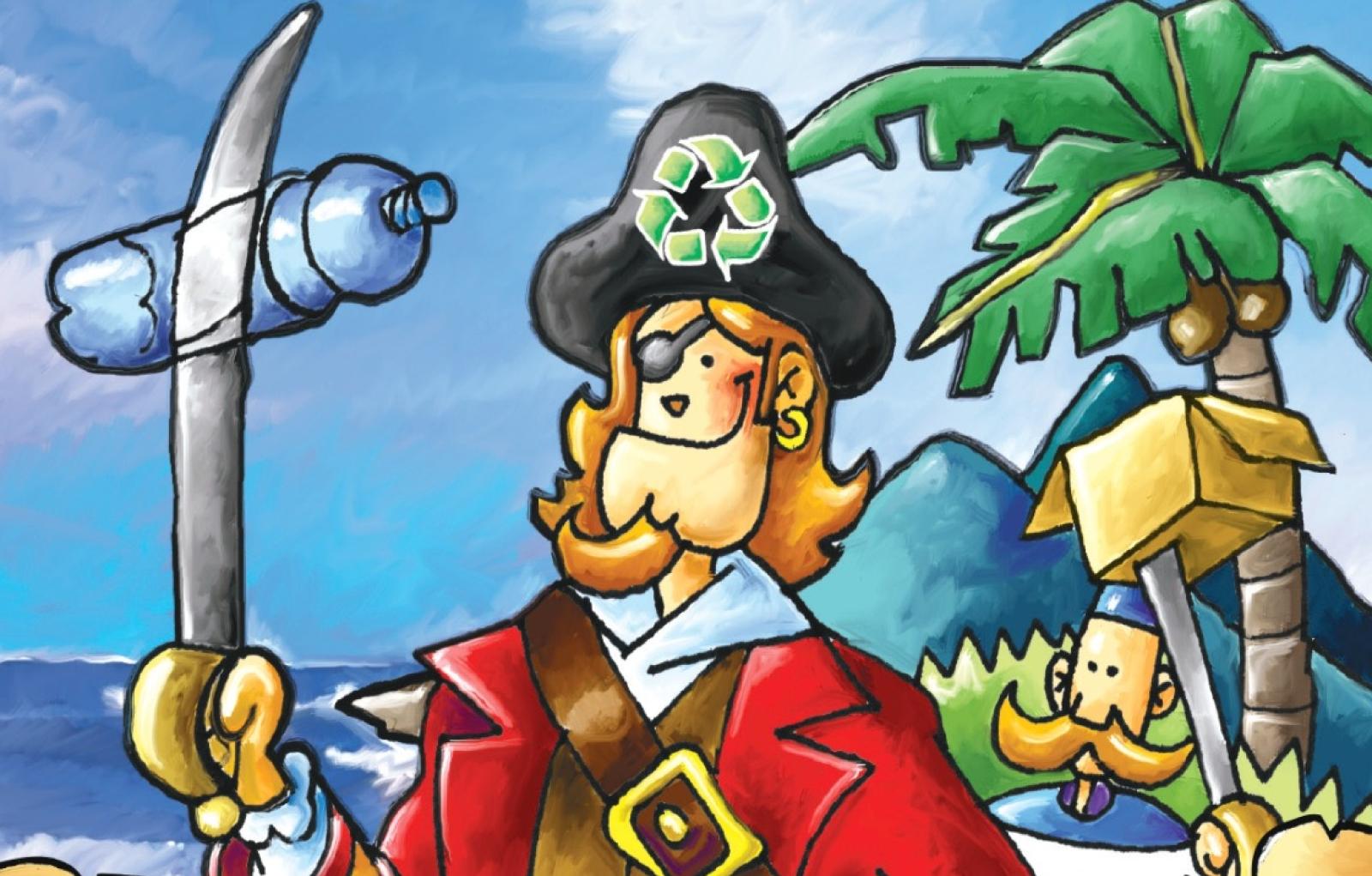 Un pirata a scuola amante dell'ambiente 