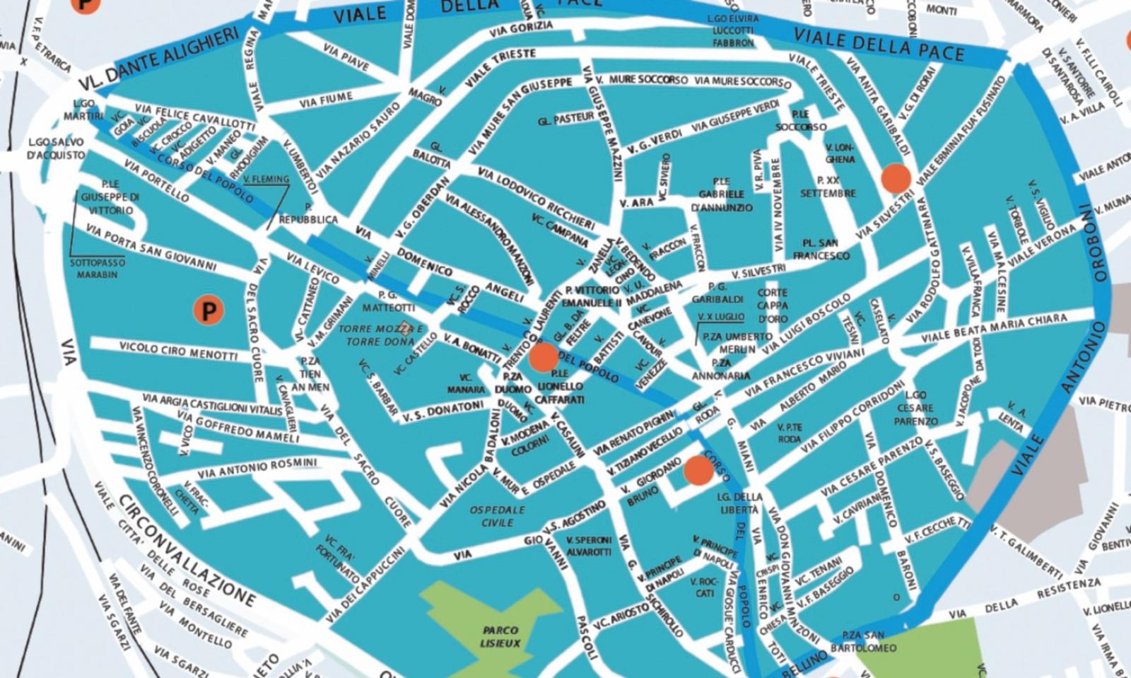 Oggi tutti a piedi in centro storico