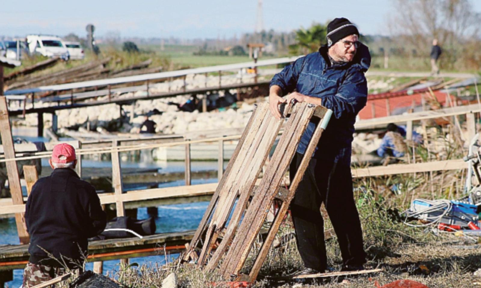 Le cavane distrutte dal maltempo