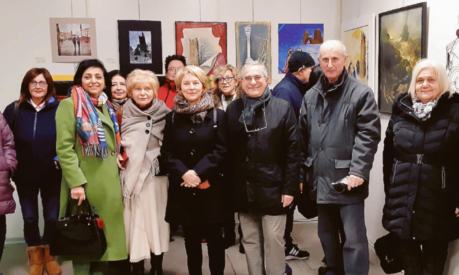 Il Natale a Rovigo nei  quadri in piazza Annonaria