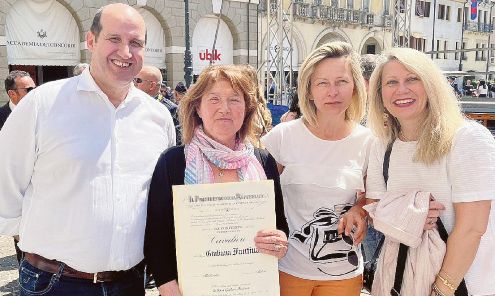 Giuliana Fantinati nominata cavaliere