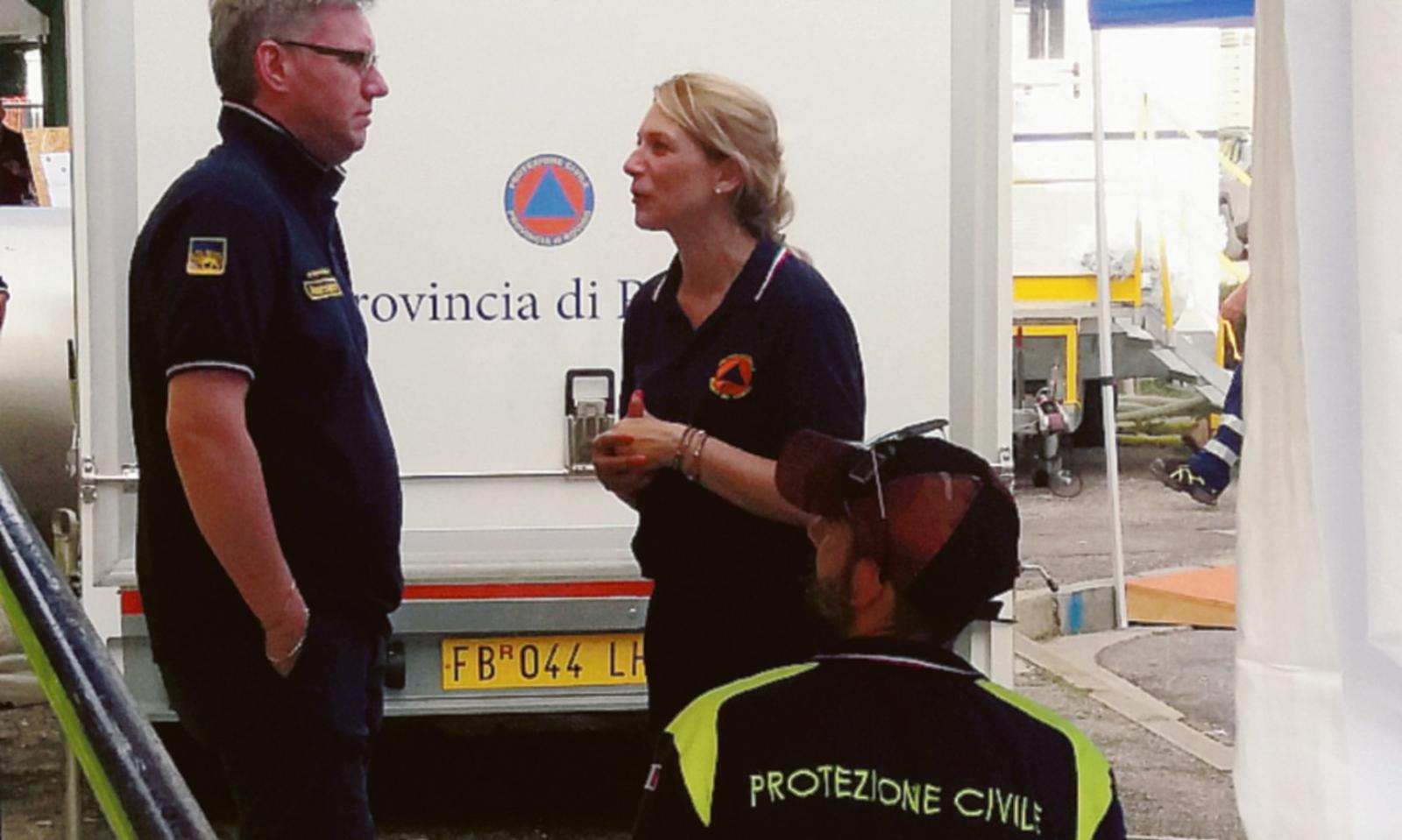 La Protezione Civile in campo