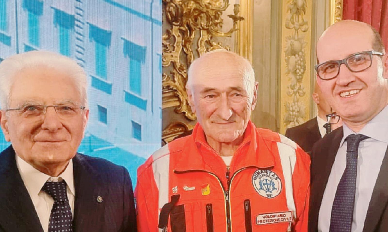 Dario, volontario da 60 anni: lo premia Mattarella