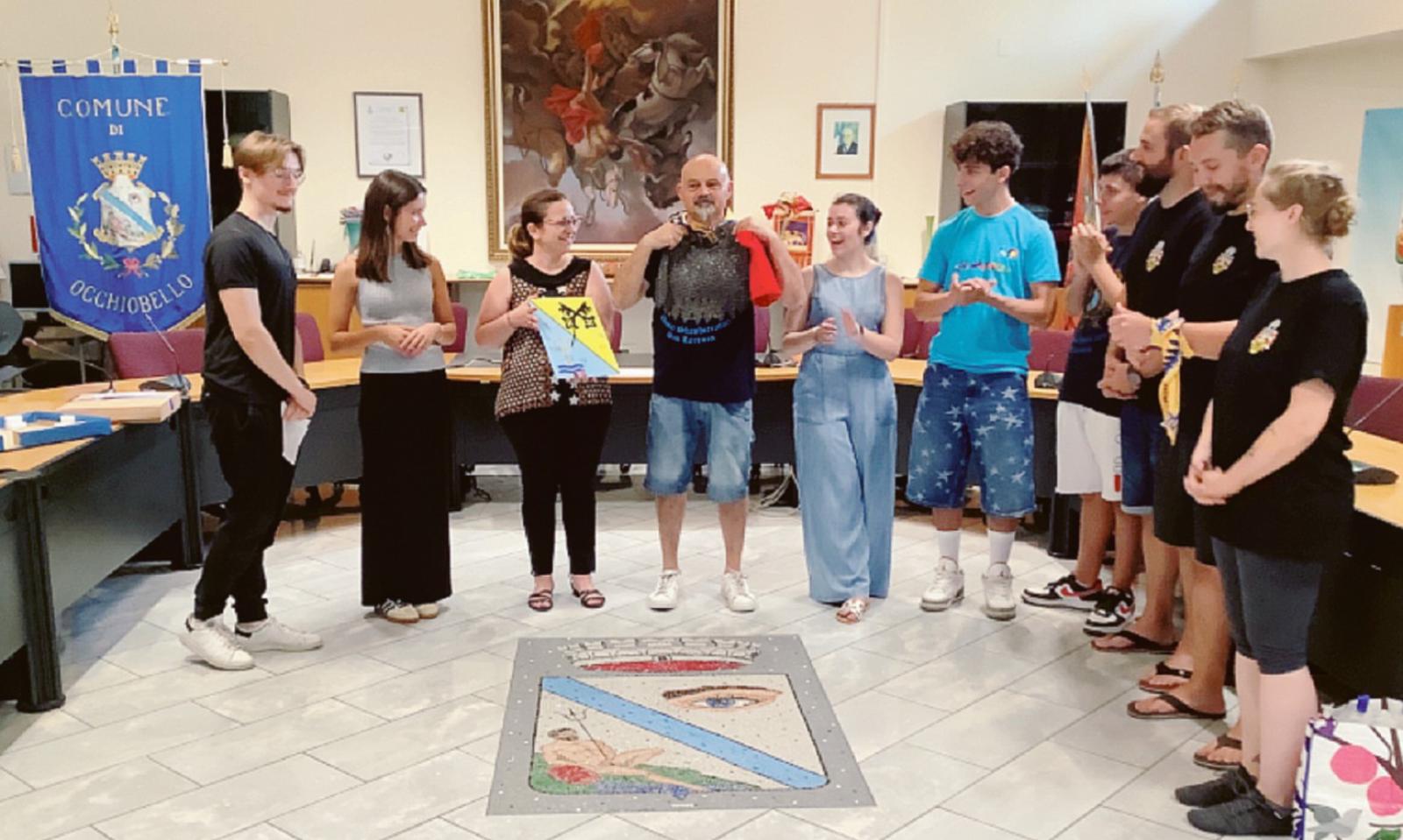 I Cavalieri accolti in municipio