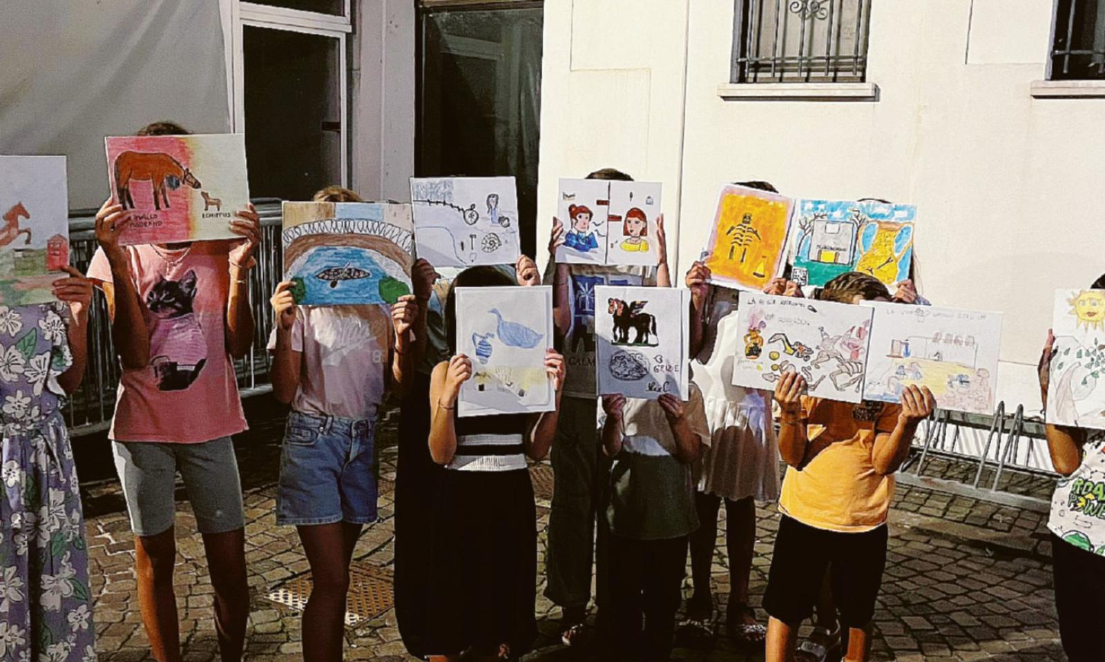 Ieri e oggi colorato dai piccoli