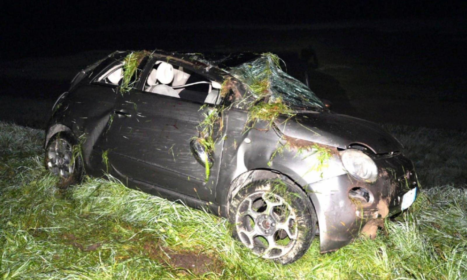 Vola fuori strada lungo l&rsquo;argine del Po, automobilista resta seriamente ferito