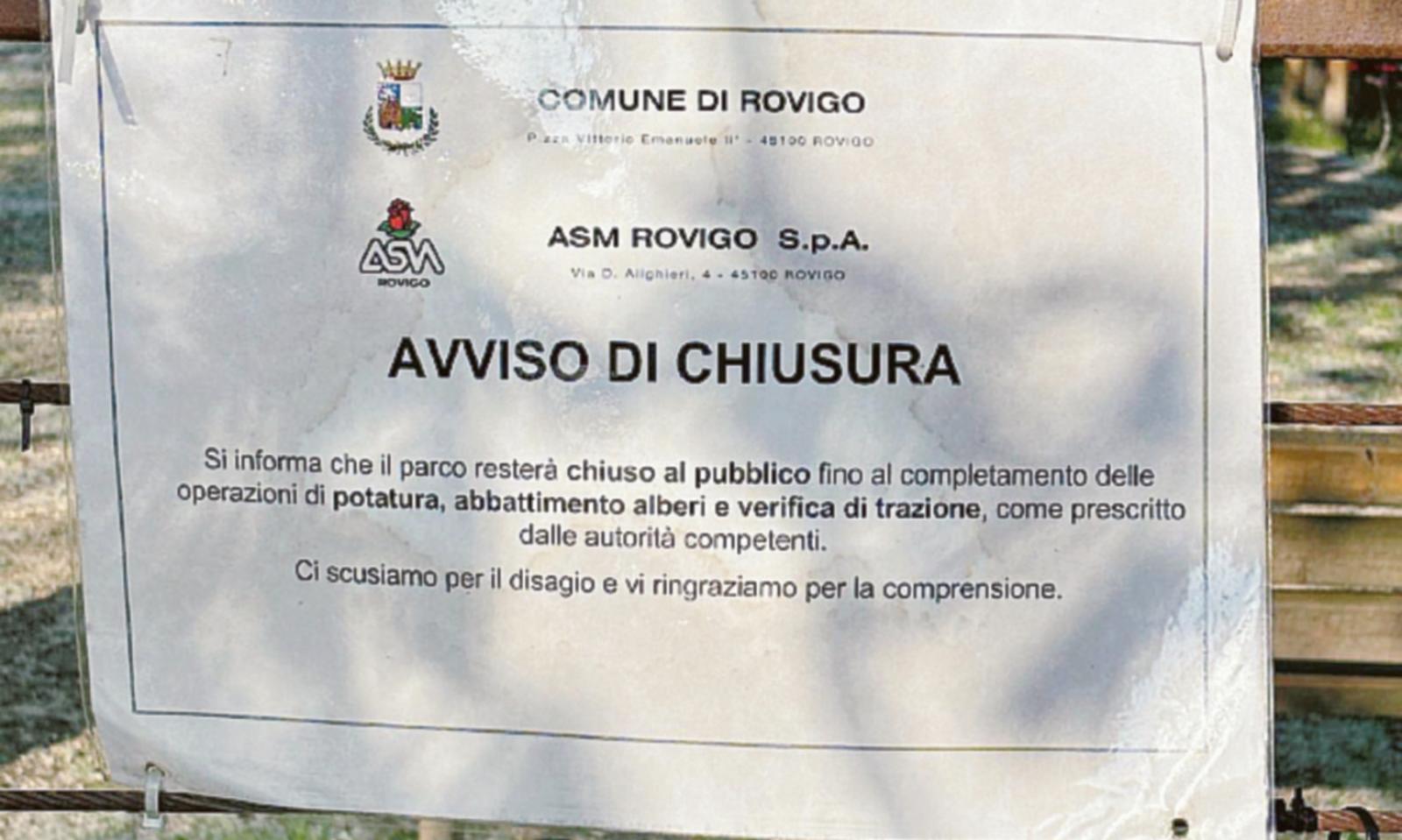 Area giochi Torri ancora chiusa