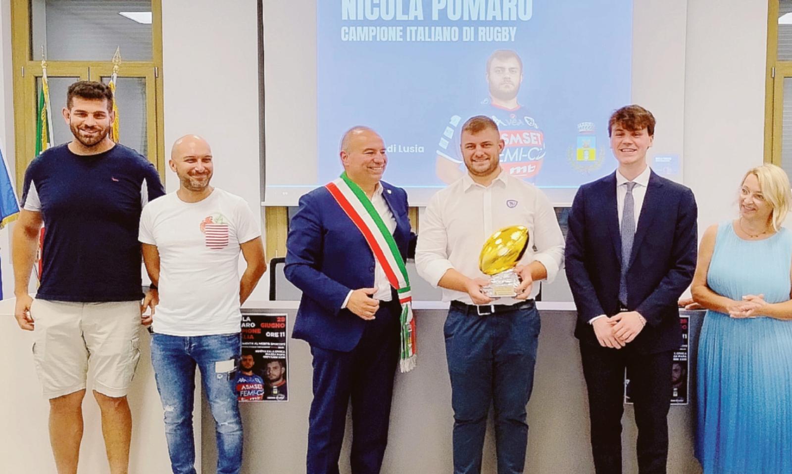 Lusia celebra il &ldquo;suo&rdquo; Pomaro