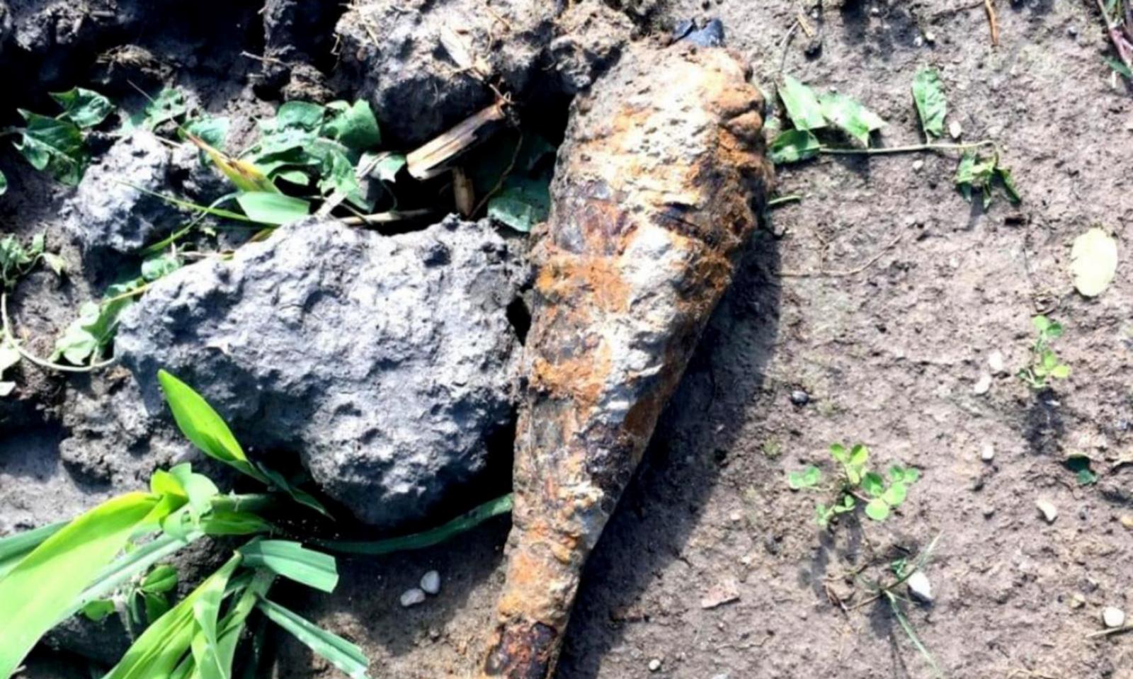 Bombe di mortaio trovate nei campi