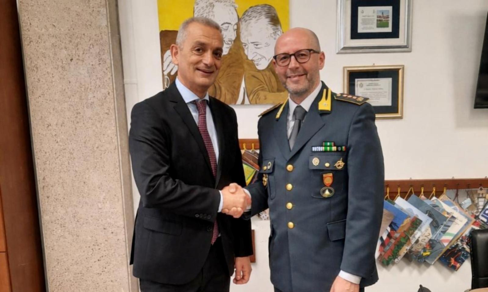 Il questore De Santis incontra le Fiamme gialle