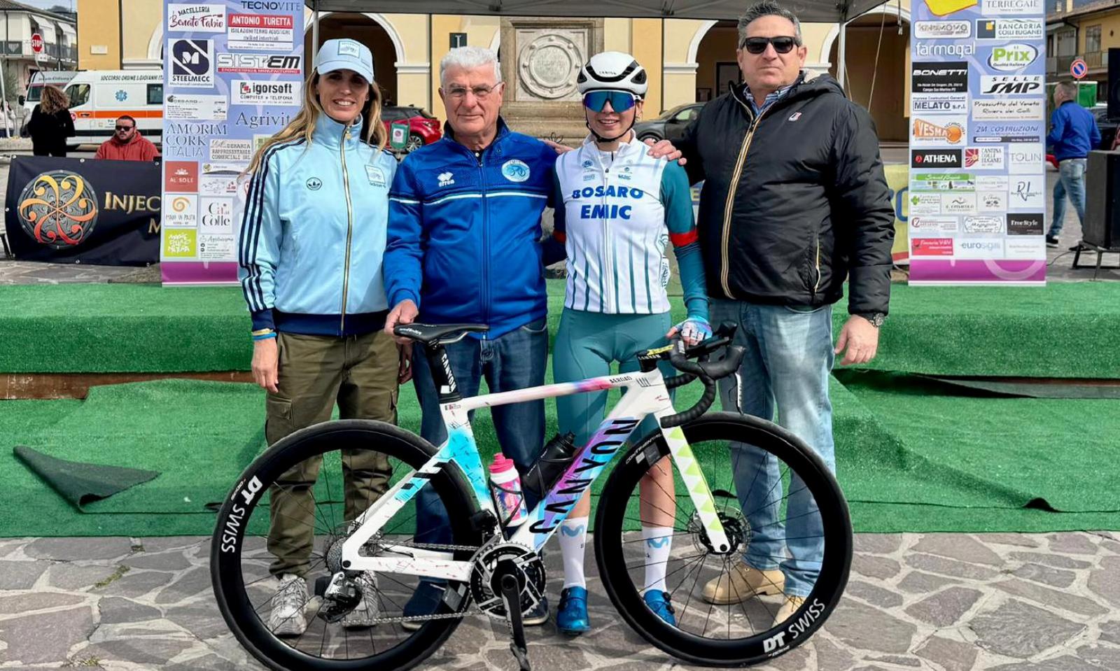 Nina al via del Gp Resana