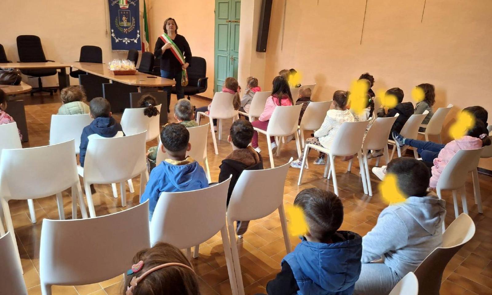 I bimbi ricevuti dal sindaco