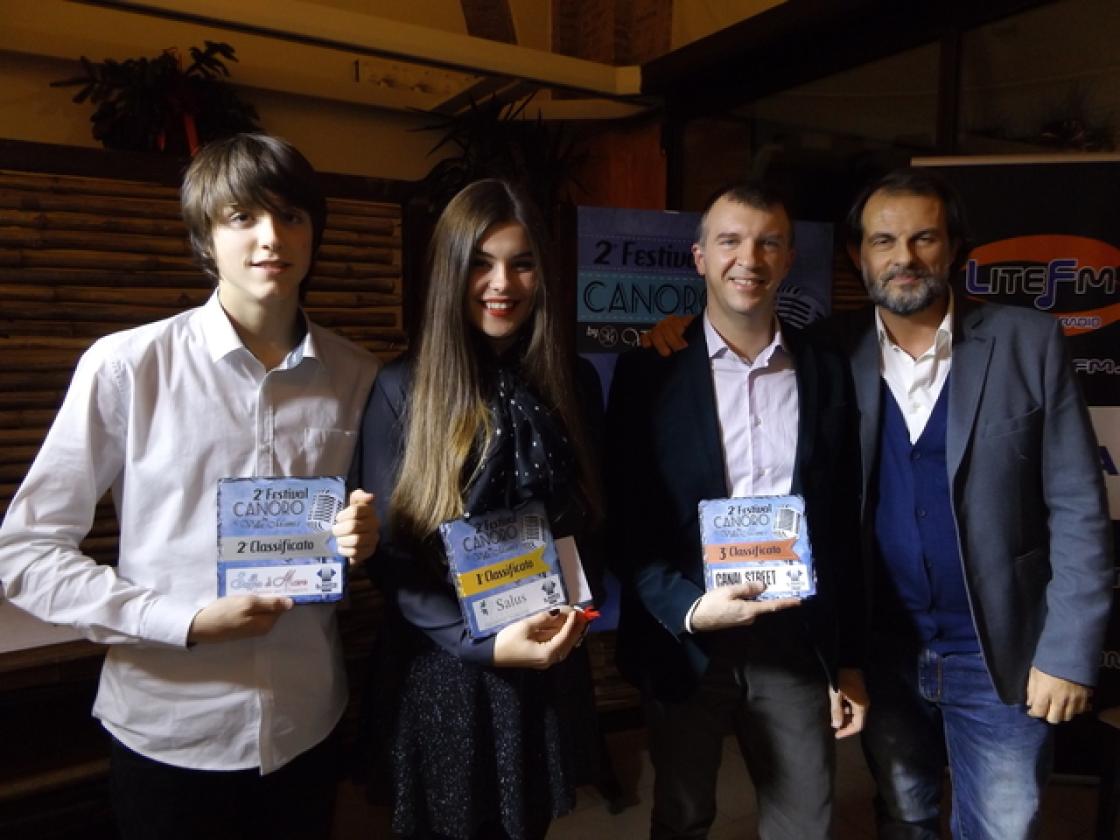 I tre primi classificati, da sinistra Giovanni Gua