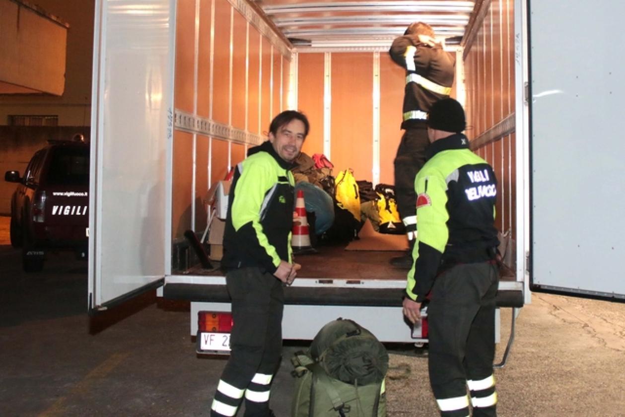 Vigili del Fuoco ritorno da Norcia 11