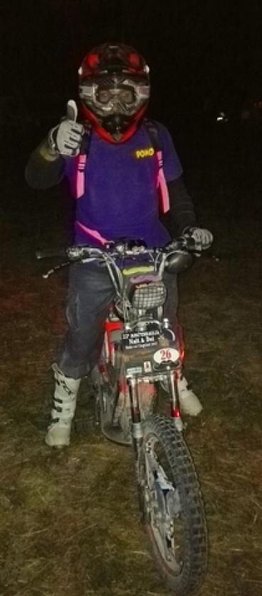 Gianni Crivellari all'arrivo del percorso notturno