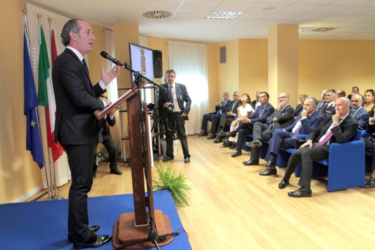 Franco Gabrielli Luca Zaia  inaugurazione Questura