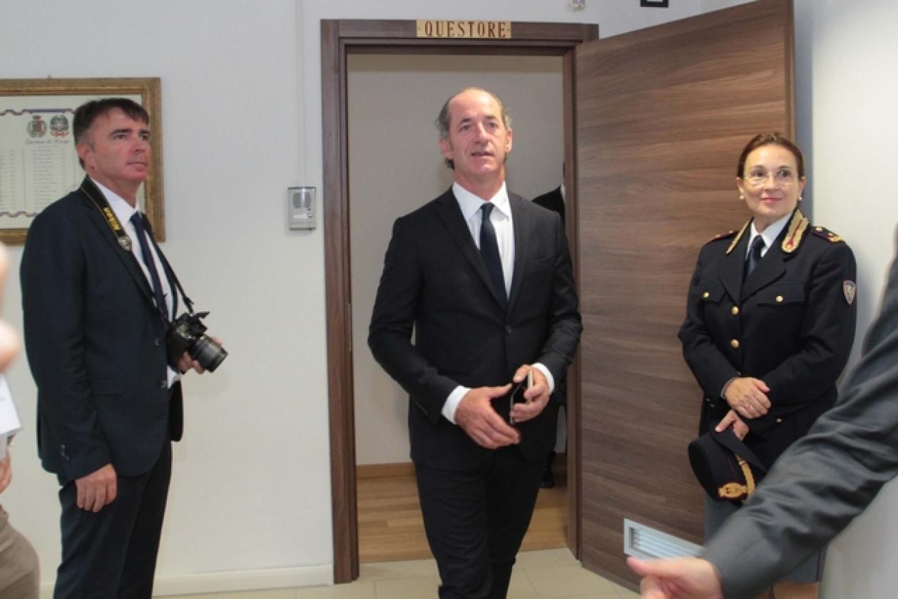 Franco Gabrielli Luca Zaia  inaugurazione Questura