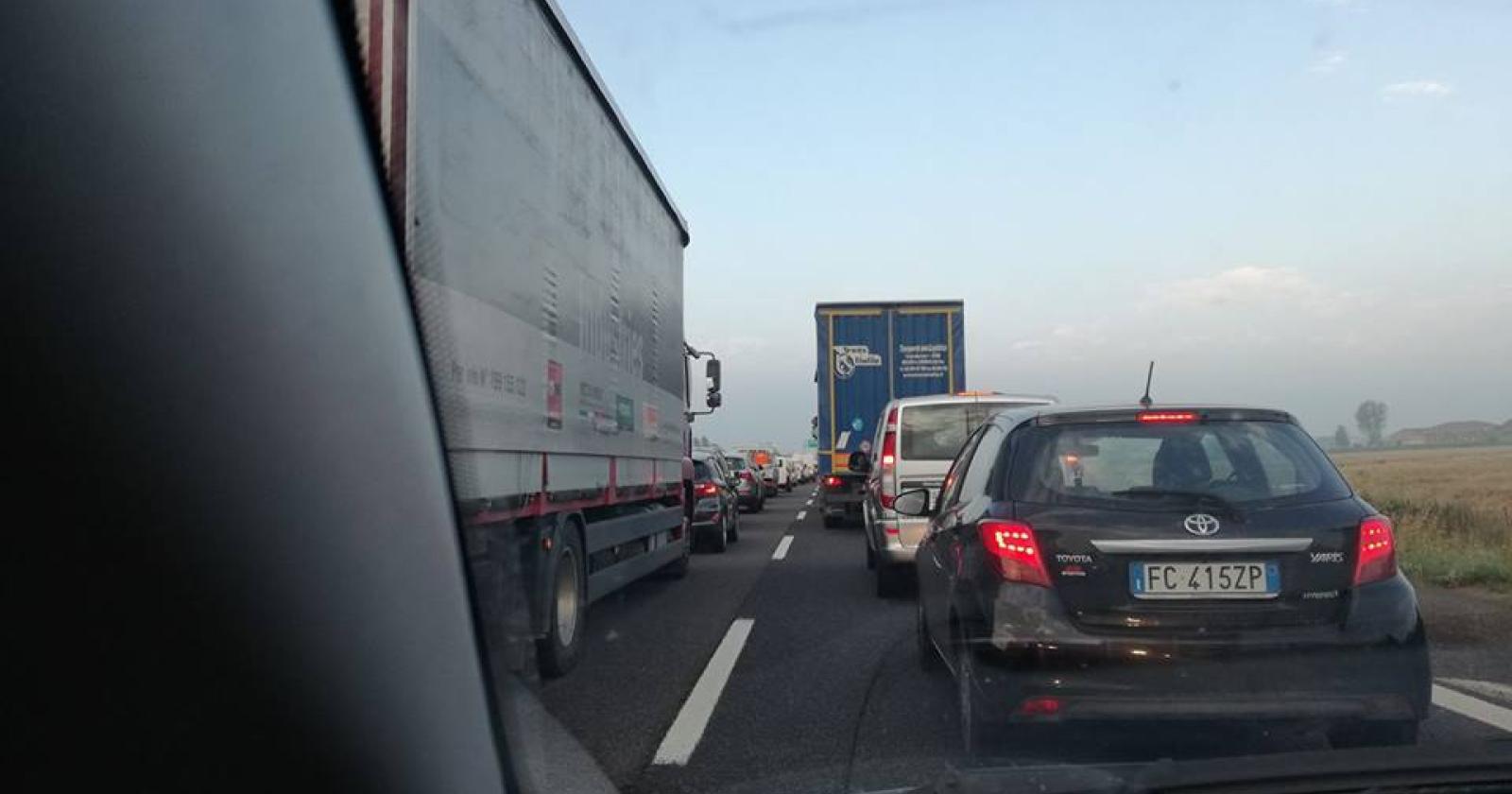 Ponte sul Po, si intasa anche la A13
