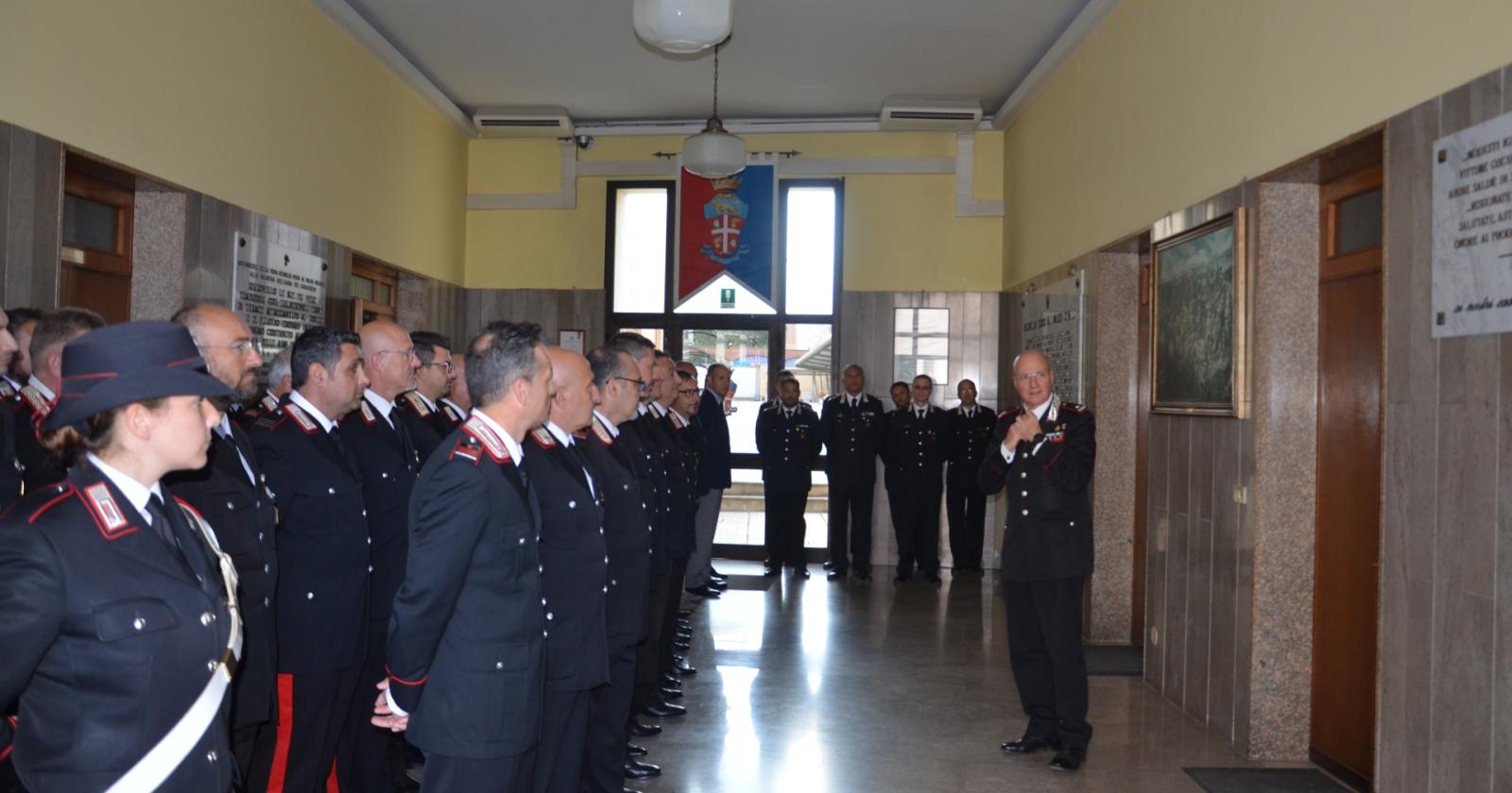 Visita del Generale La Gala al Comando dei Carabinieri