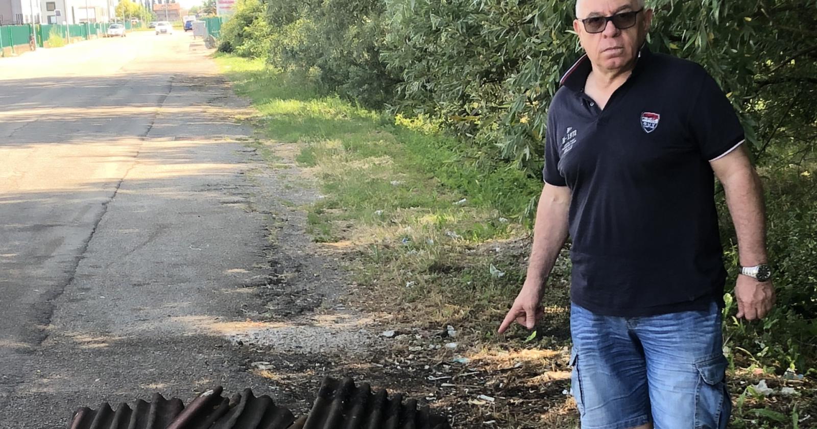 Lastre di eternit a bordo strada: è la seconda volta in pochi mesi