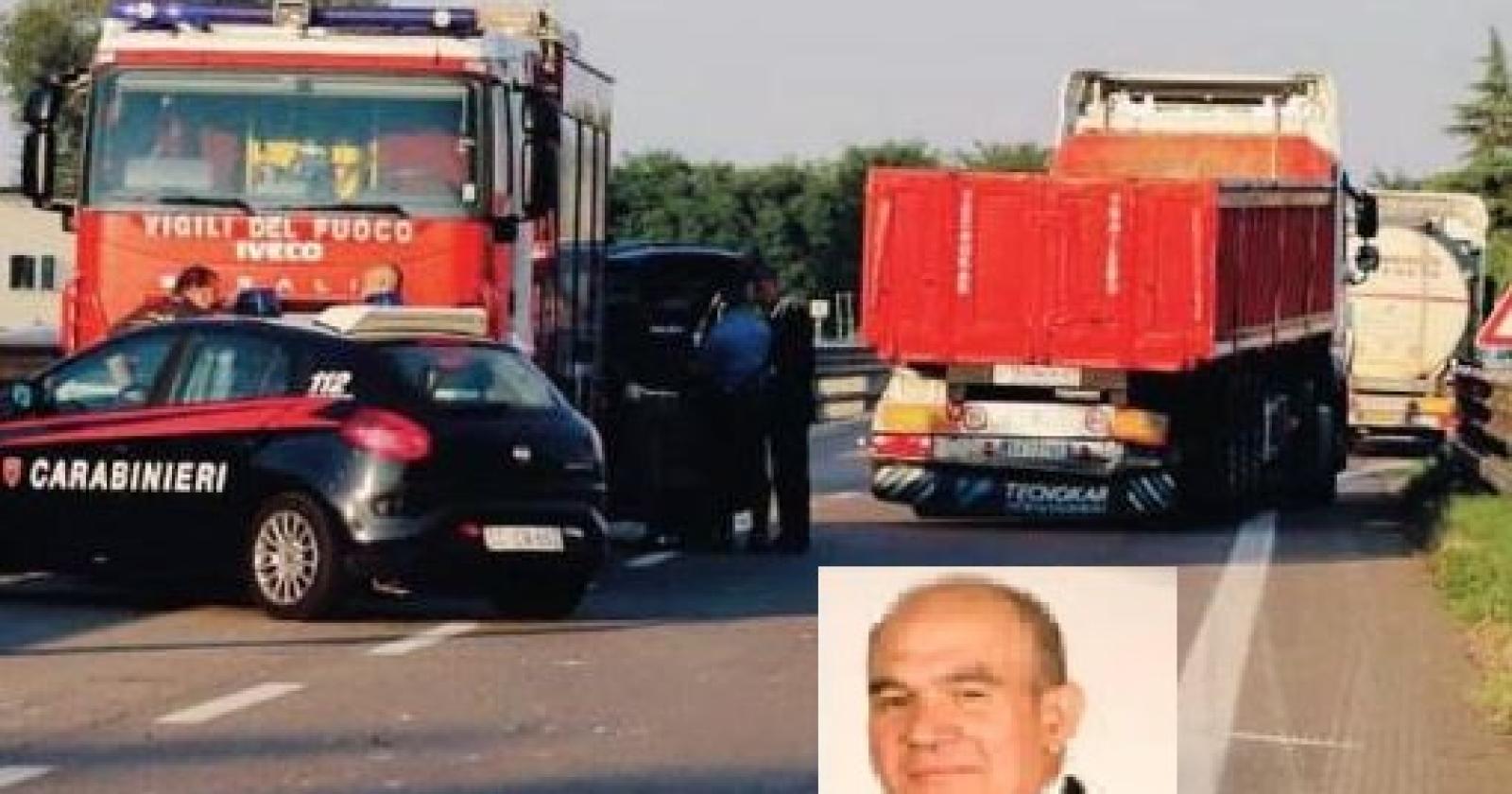 Il carabiniere morto in Transpolesana lascia due figli