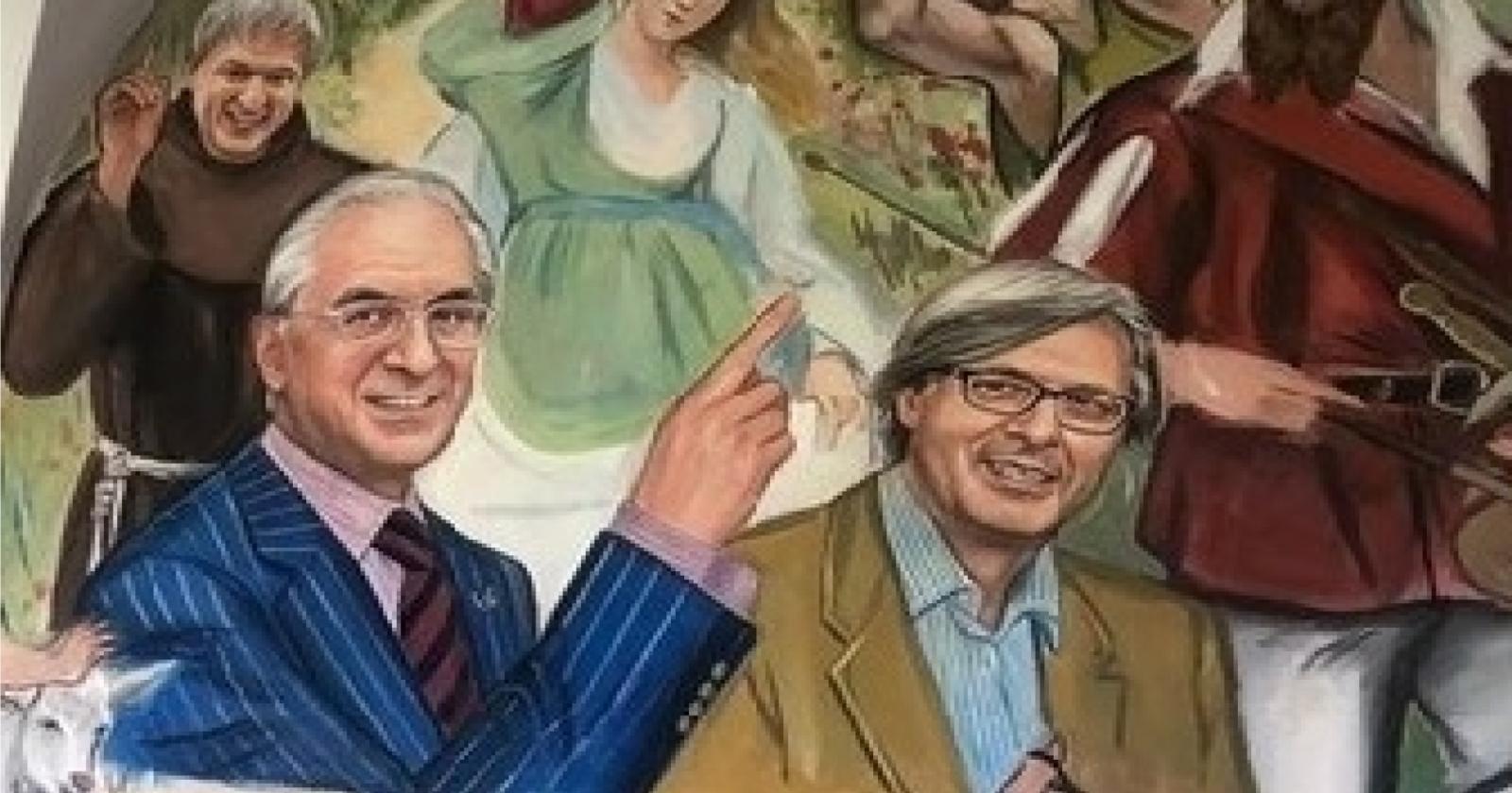 Da critico a soggetto d'arte: Sgarbi "entra" in un affresco