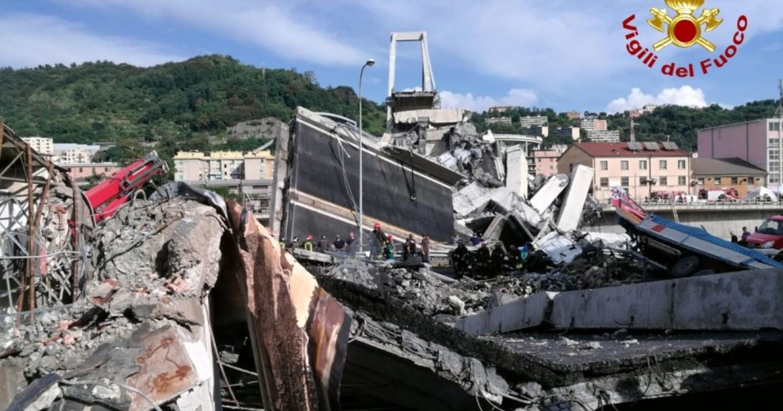 Ponte Genova, vigili del fuoco partiti anche da Rovigo per dare aiuto