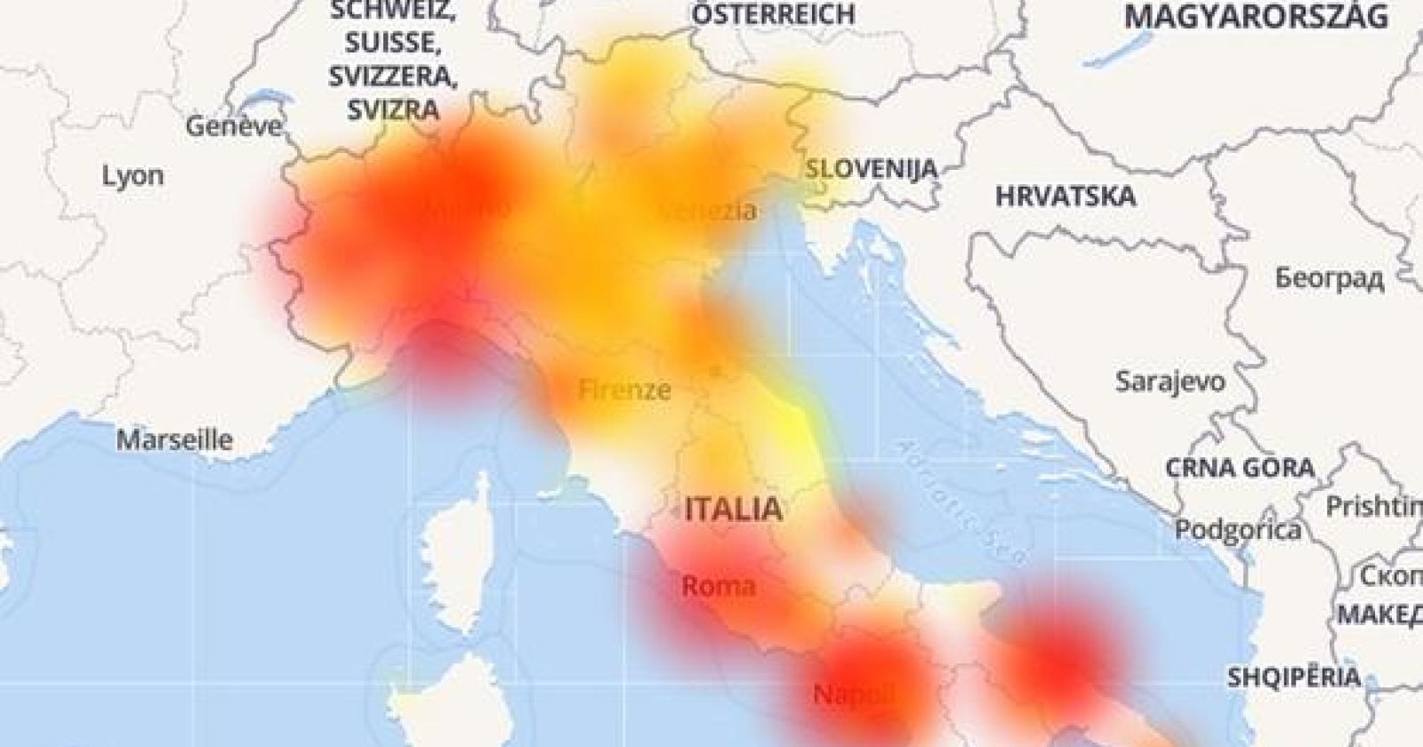 Tim in tilt in tutta Italia, Rovigo compresa