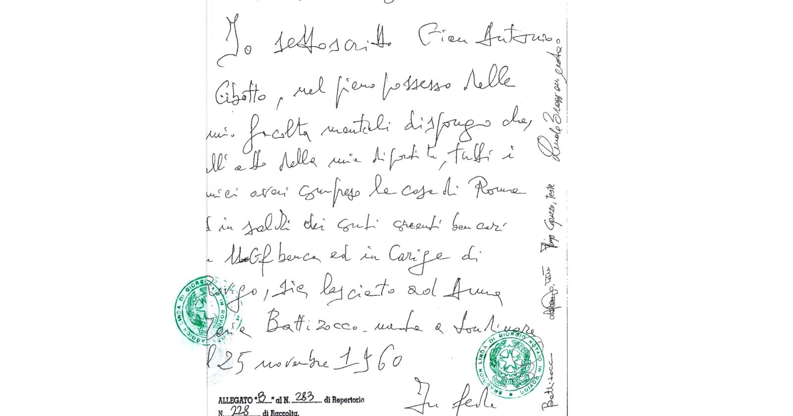 Il testamento di Toni non fa cenno ai libri