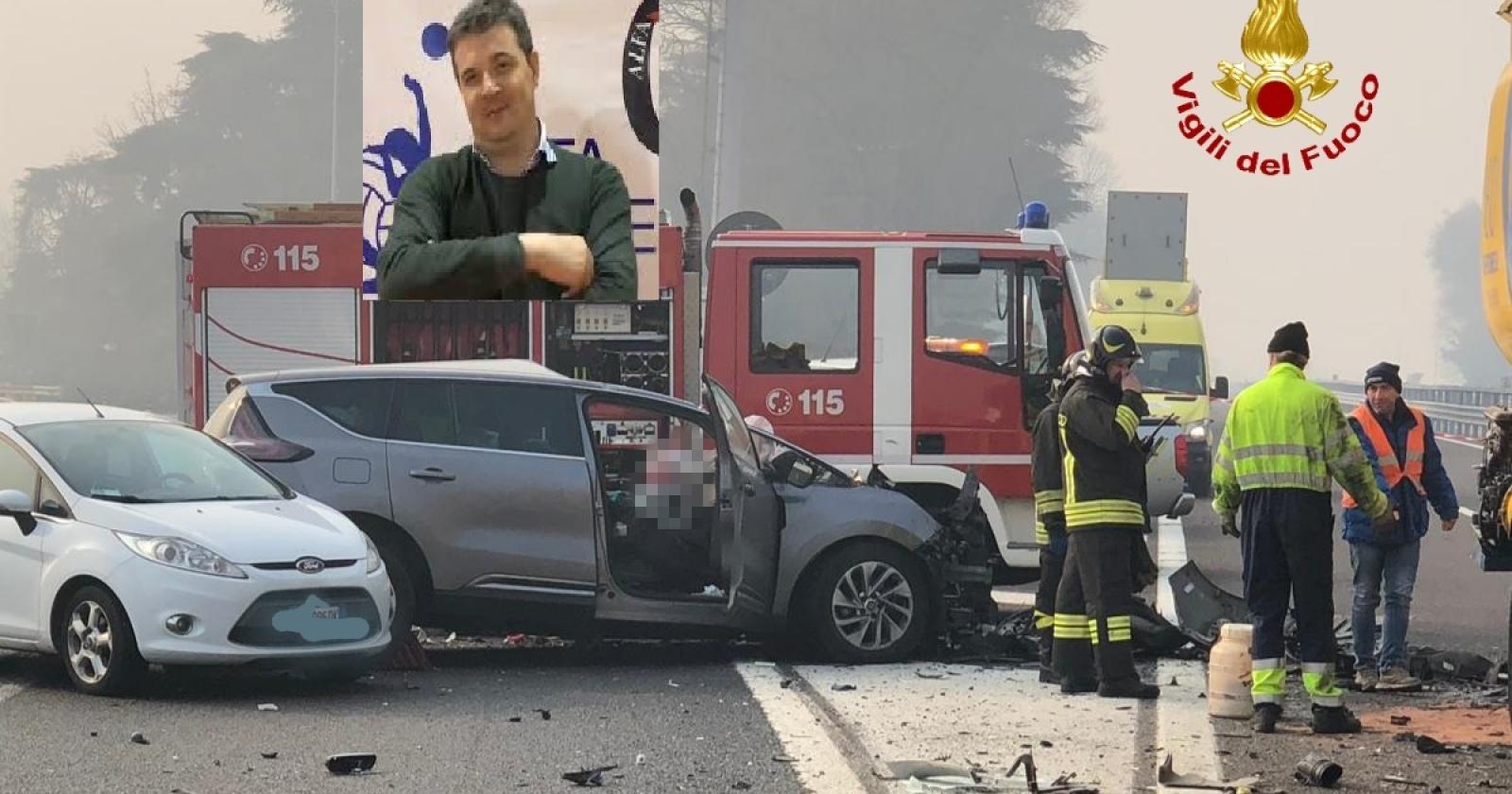 E' un noto imprenditore, padre di tre figli, la vittima dello schianto in autostrada