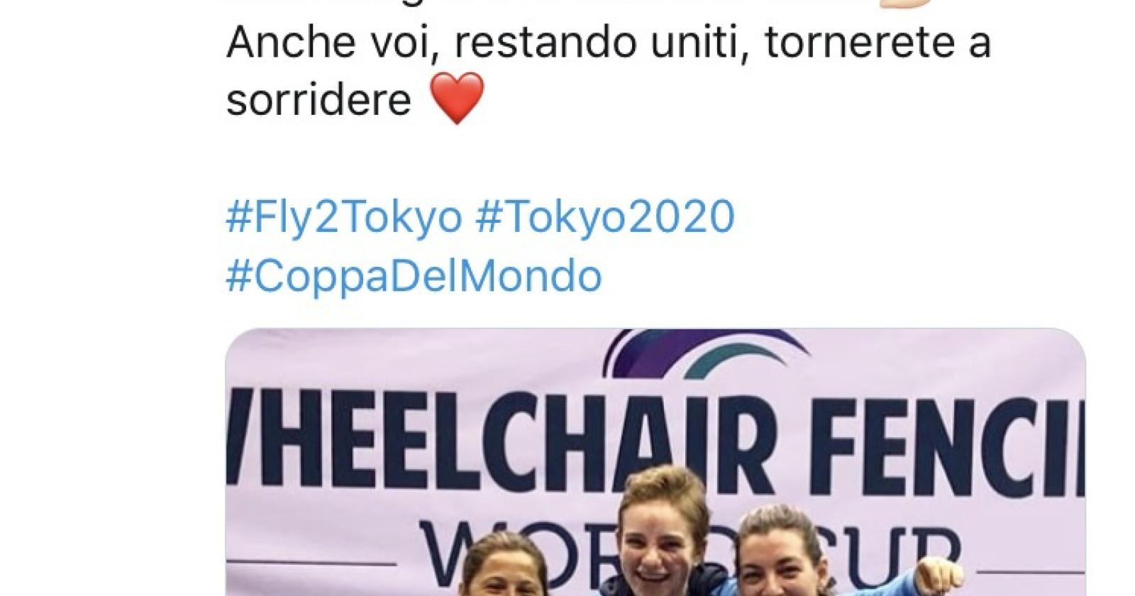 Bebe Vio dedica l&rsquo;oro a Lorenzo Major