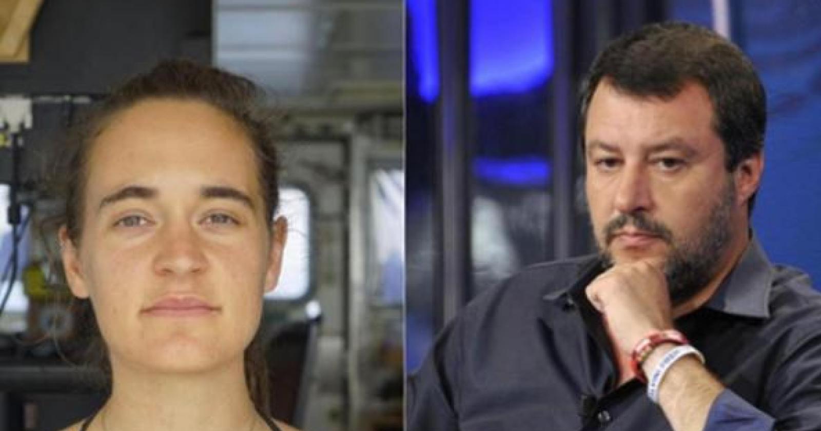 Rackete per la prima volta ospite tv in Italia. Salvini, declina il duello."
