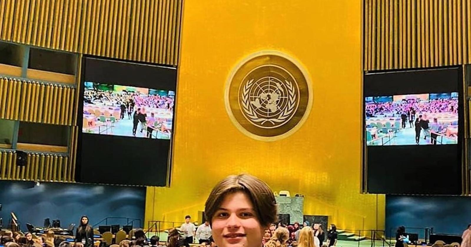 Alessandro, il rodigino che a soli 15 anni già parla alle Nazioni Unite