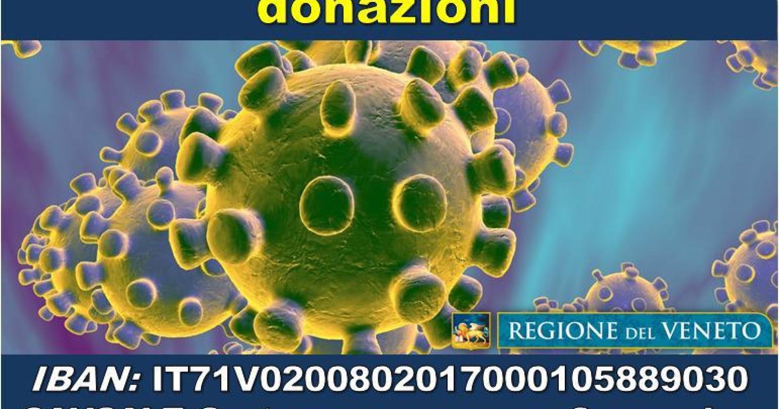 Raccolta fondi per sostenere il Veneto che lotta contro il virus