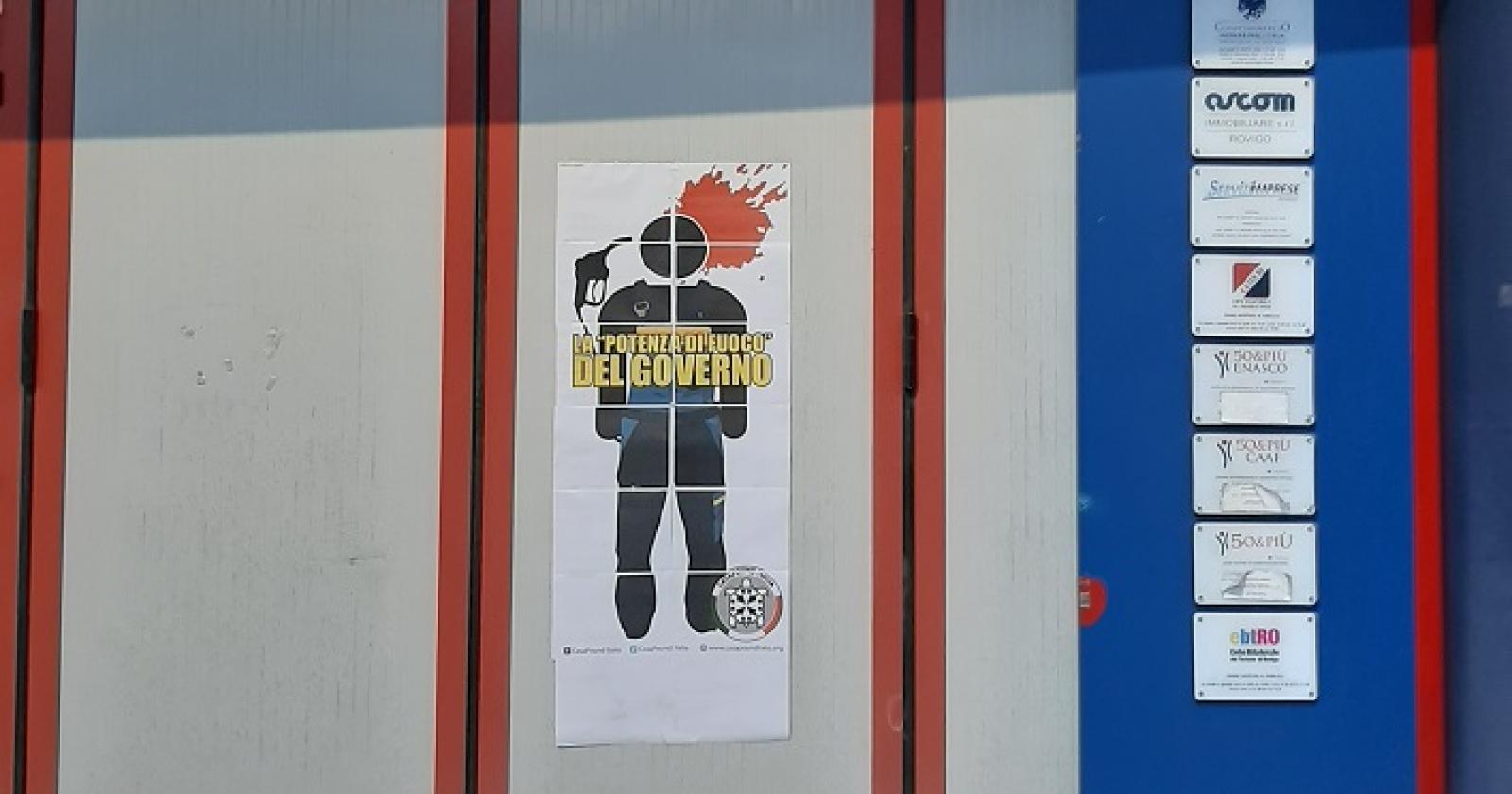 Blitz di Caspound a sostegno dei benzinai: "Inaccettabile che il Governo non li aiuti"