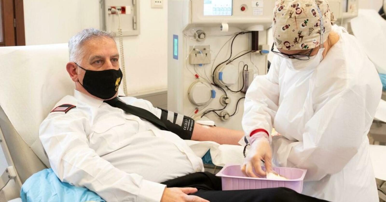 Anche l’arma dei carabinieri partecipa attivamente alla donazione del plasma iperimmune 