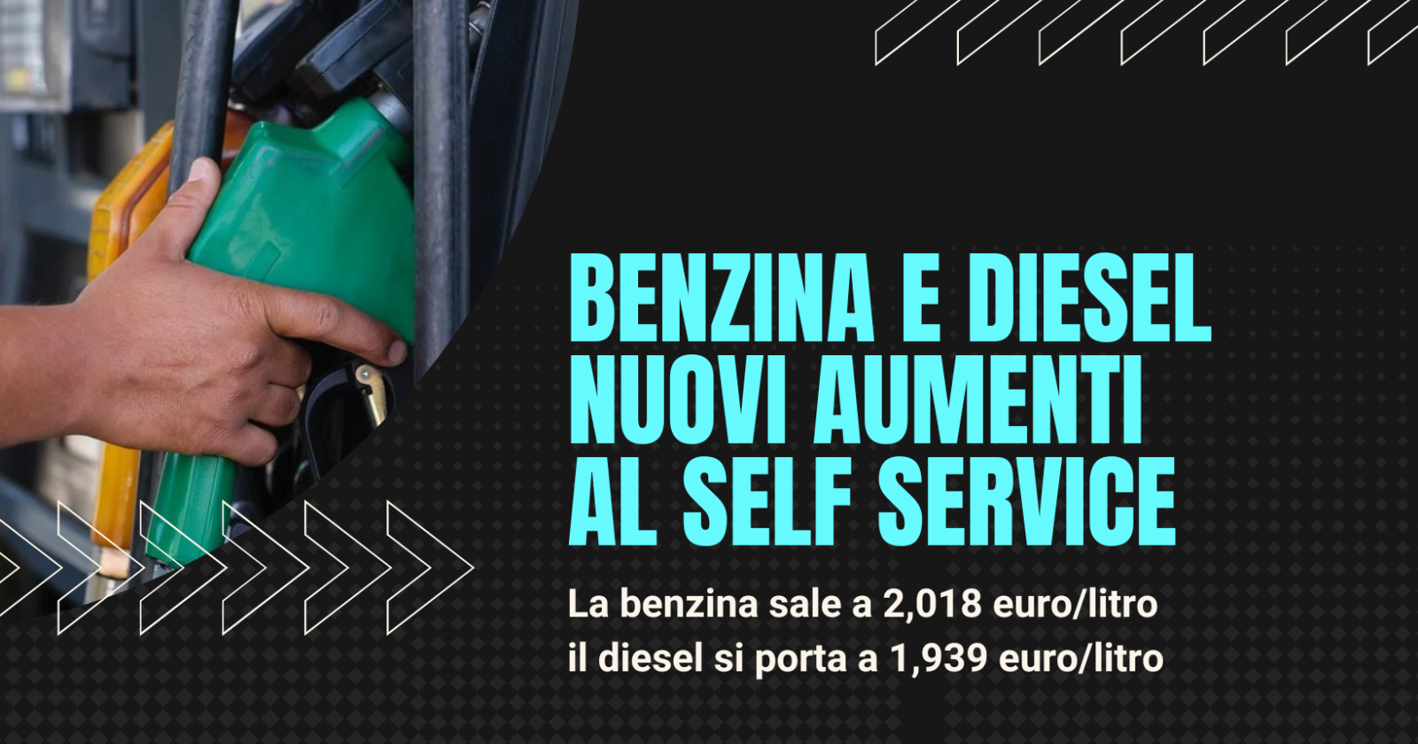 Benzina e diesel, nuovi aumenti