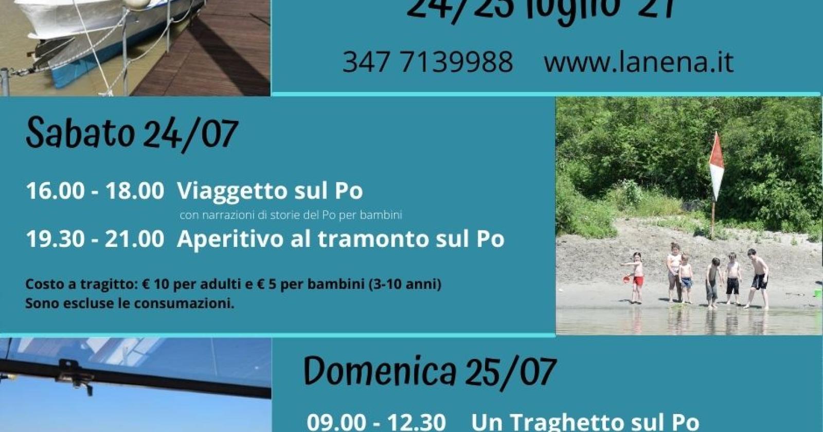 Viaggio in barca lungo il Po tra fiabe per i pi&ugrave; piccoli e aperitivo per i pi&ugrave; grandi al tramonto