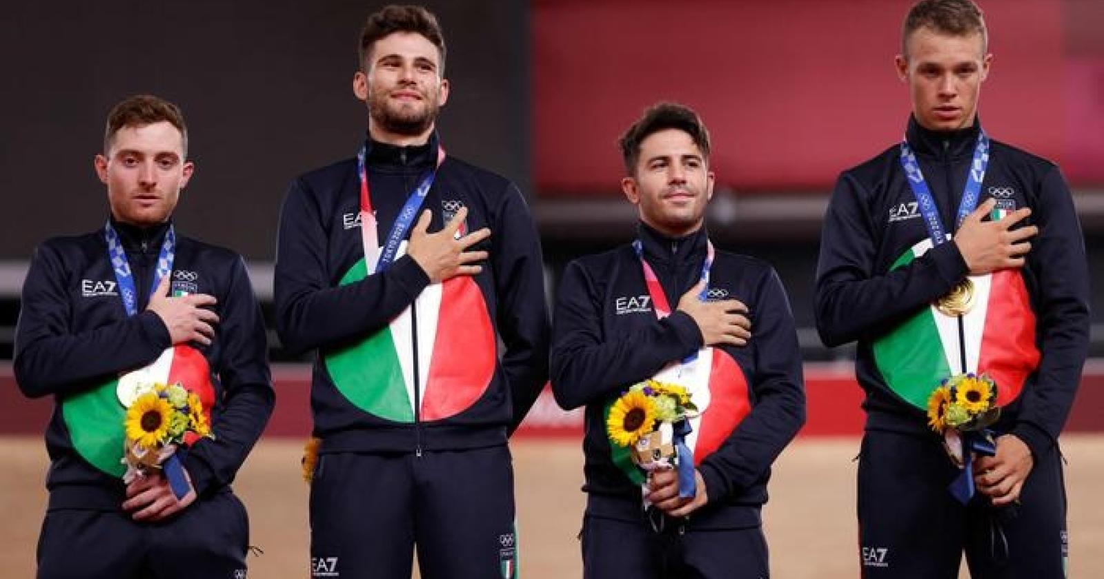 Emozionante oro olimpico nell'inseguimento a squadre di ciclismo. Zaia: "Grazie ragazzi"