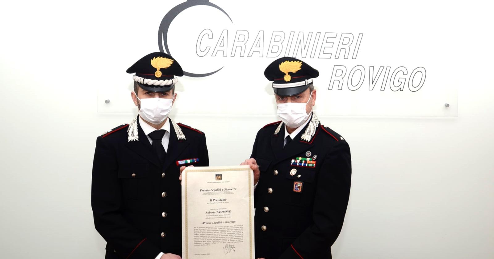 Ha recuperato un milione di refurtiva, carabiniere premiato