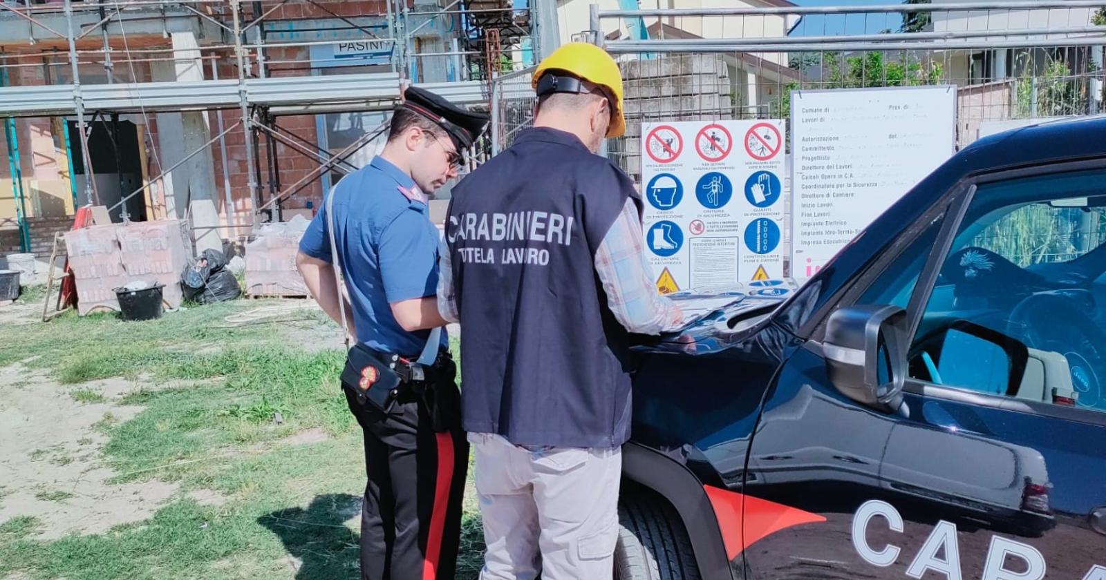 Controlli nei cantieri edili, 150mila euro di sanzioni