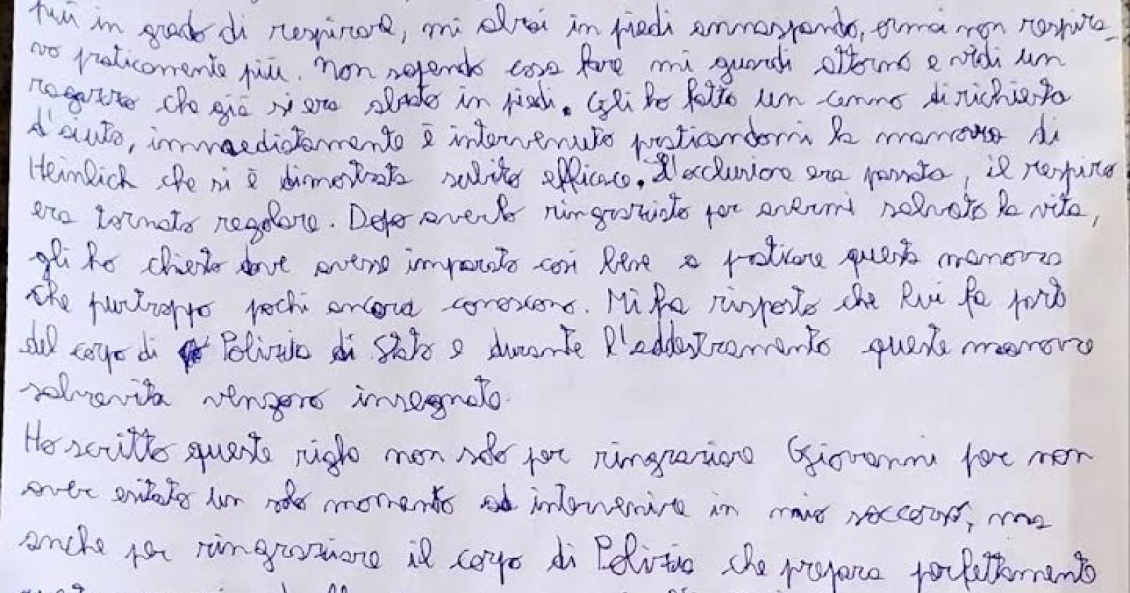 Poliziotto eroe, era fuori servizio, "gli devo la vita"