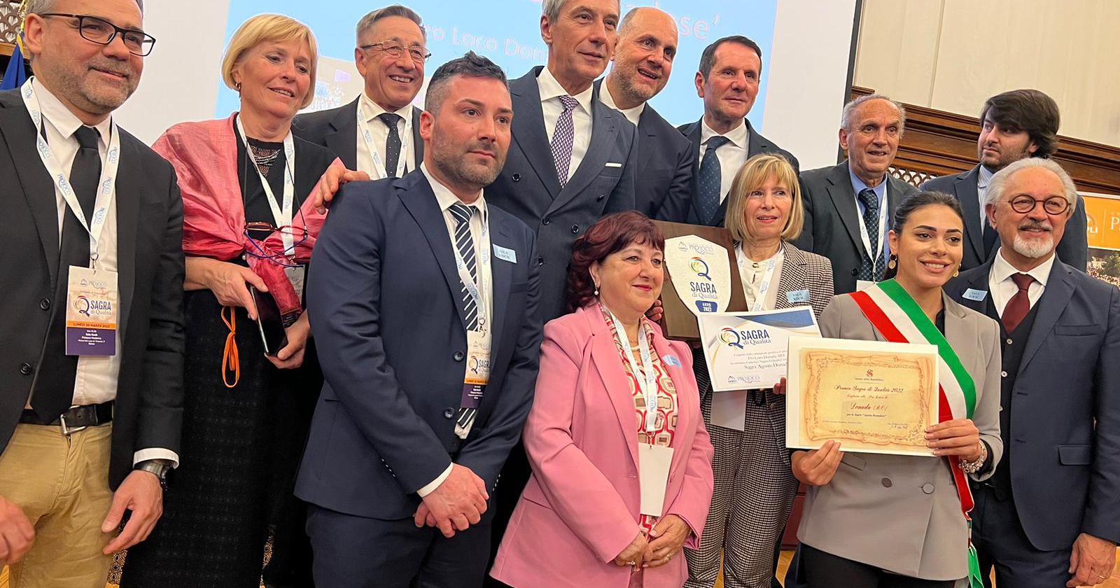 La Pro loco premiata in Senato