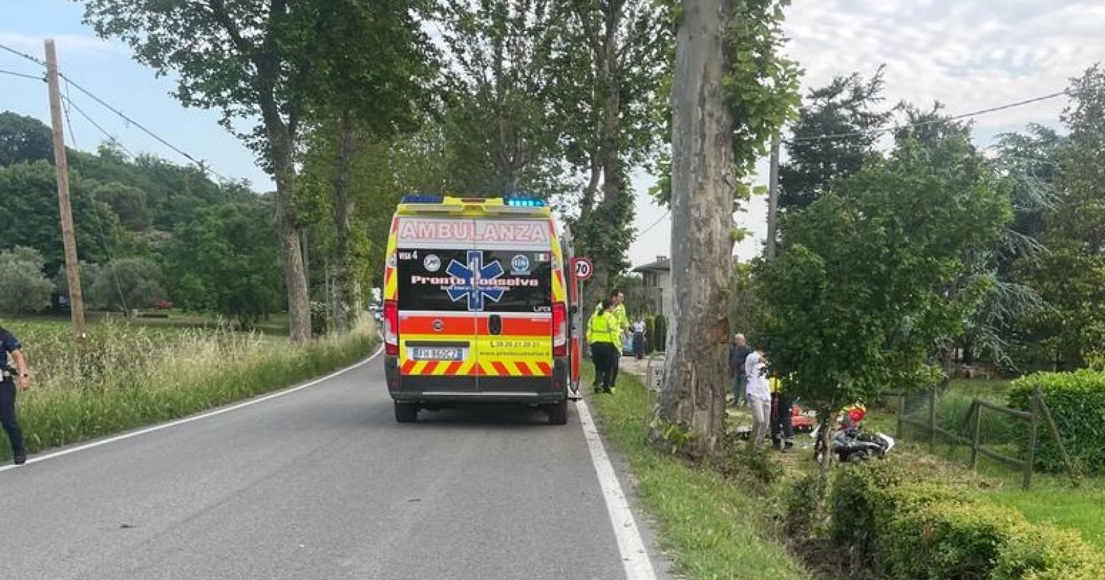 Incidente in Romea,  interviene l'elisoccorso