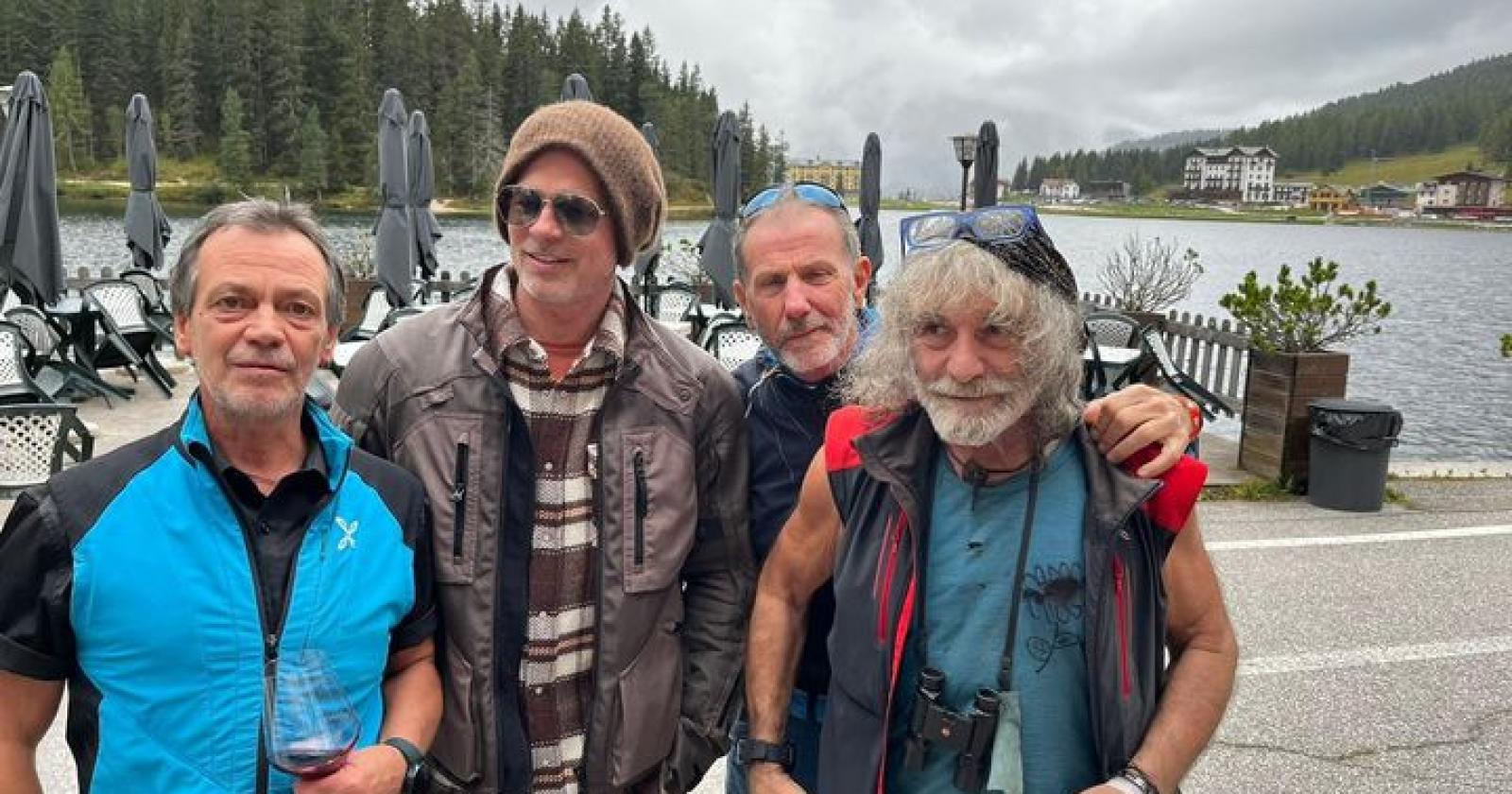 Brad Pitt a Misurina, una foto scatena il web