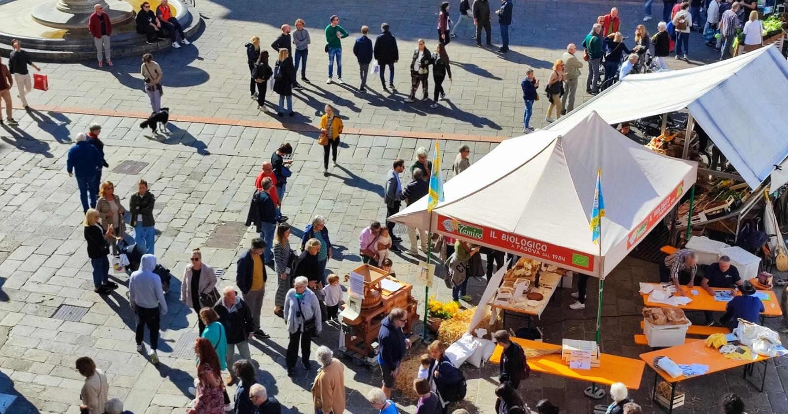 "El Biologico in Piassa" anima piazza delle Erbe 