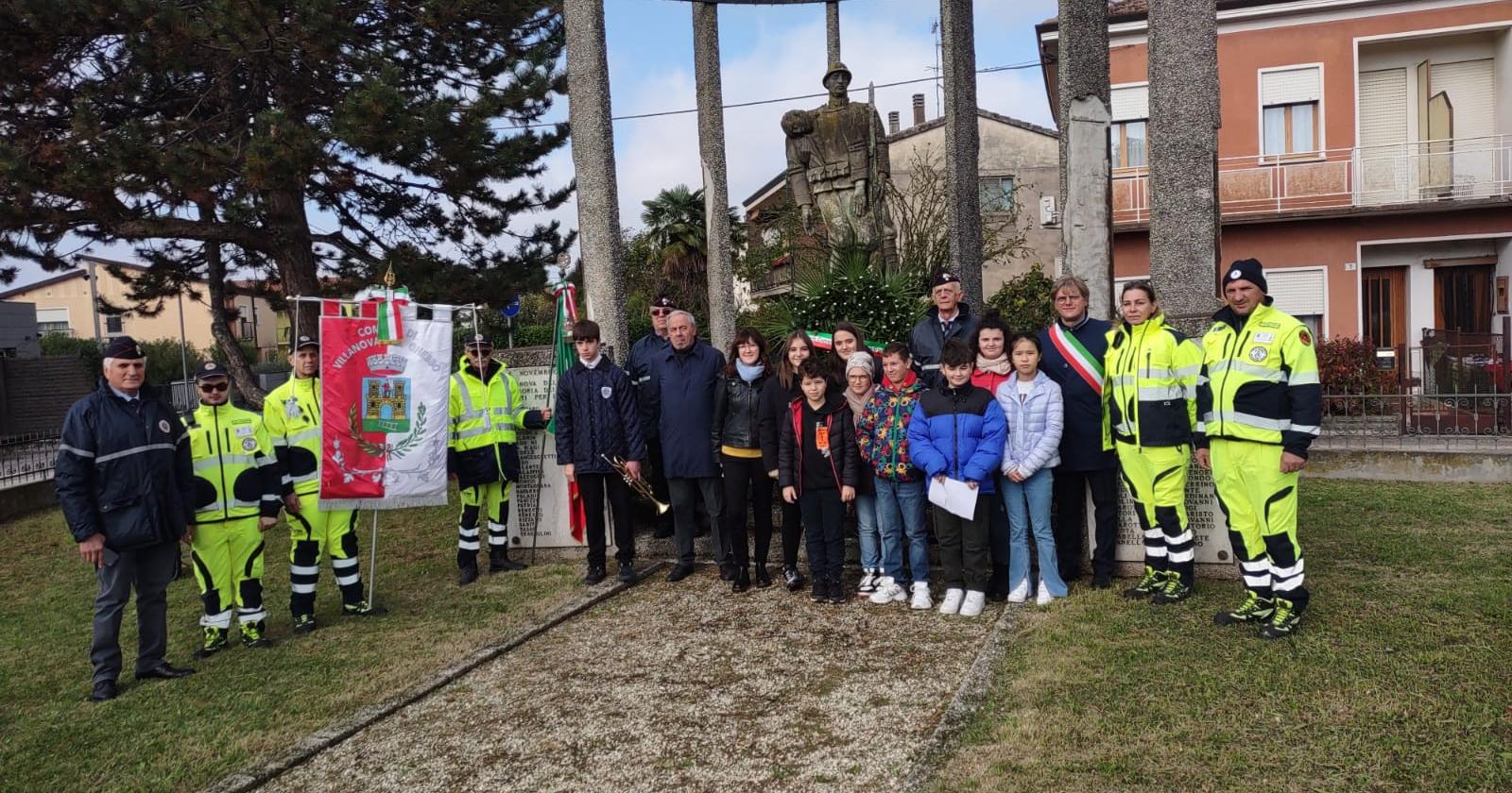 I giovani di Villanova del Ghebbo celebrano l'Unità d'Italia